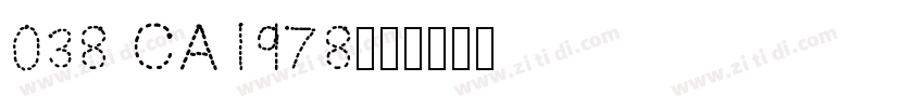038 CA1978粗体字体转换